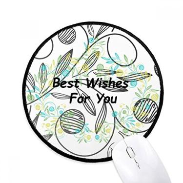 Imagem de DIYthinker Tapete de mouse para mesa de escritório com flores frescas desenho de folhas para desenho de melhor desejo para computador