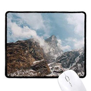 Imagem de Mousepad Fog Forestry Science Nature Scenery Tapete de borracha para jogos