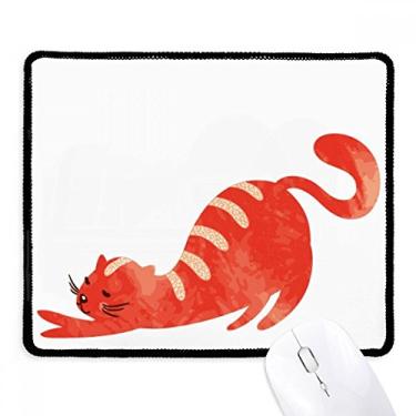 Imagem de Mousepad de borracha para jogos em aquarela com borda costurada para gatos