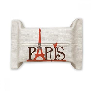 Imagem de Torre Eiffel Paris França Country City Culture Suporte de capa de papel de tecido de algodão saco de linho