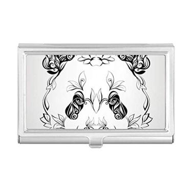 Imagem de Porta-cartões de visita com retrato animal panda gigante fofo, porta-cartões