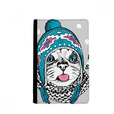 Imagem de Porta-passaporte com a cabeça de gato The Taste Of Snow Cat Protect Animal Pet Notecase Burse Capa para cartão