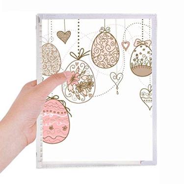Imagem de Caderno de ovos coloridos para pendurar na Páscoa Religião Rosa fofo com folhas soltas Diário de papelaria recarregável