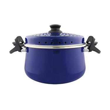 Imagem de Espagueteira Bojuda 24 Esmaltada Azul - 4600 ml - Ewel, Linha Mãe Ágata