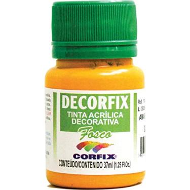 Imagem de Tinta Acrilica Fosca Decorfix Amarelo Cadmio 37ml. , Caixa com 6 Corfix, Multicor