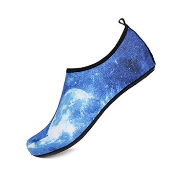 Imagem de Jueshanzj Sapatos de natação de verão com sola fina e sola descalço, pele aderente ao rio, sapatos de praia, K06, 6.5