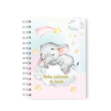 Imagem de Caderneta De Vacinação Nova Versão Atualizada Elefante menina
