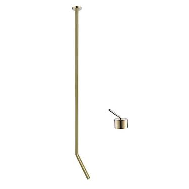 Imagem de Acessórios de banheiro de latão Conjuntos de torneiras Torneira de chuveiro Misturador Deck Mount Ceramic Valve Core, deck dourado, tamanho único