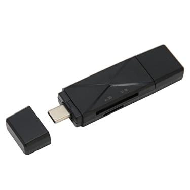 Imagem de CHICIRIS Leitor de cartão de armazenamento USB 3 em 1, leitor de cartão de memória, portátil, USB C USB2.0, interface micro USB, conector ultra fino 3 para celular