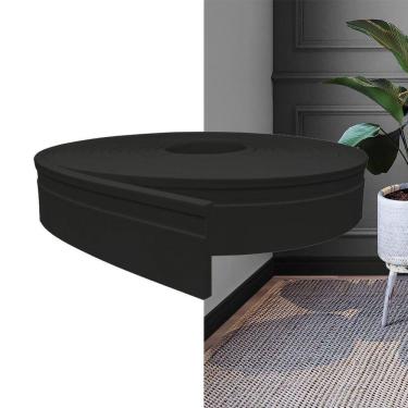 Imagem de Rodapé Eva Autocolante 7Cm Rp16 Preto 10 Metros Meurodapé