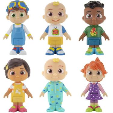 Imagem de Brinquedos CoComelon Oficial - 6 Figuras com Bebê JJ (Camiseta e Body), Tomtom, YoYo, Cody e Nina - Bebês e Crianças pequenas