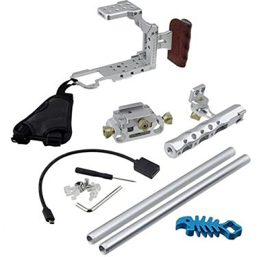 Imagem de Fotodiox Pro Cinema Silver Sharkcage para câmeras Samsung NX1 (NX1) - Skeleton Housing, Protective Video Cage