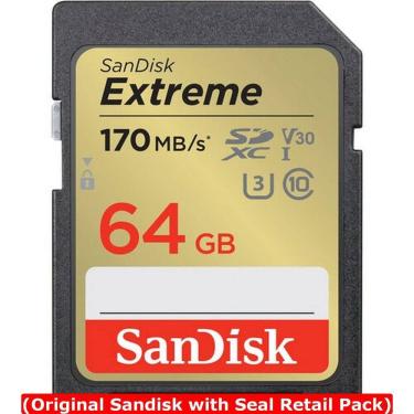 Imagem de Cartão de Memória SanDisk Extreme SDXC UHS-I 64GB SDSDXV2