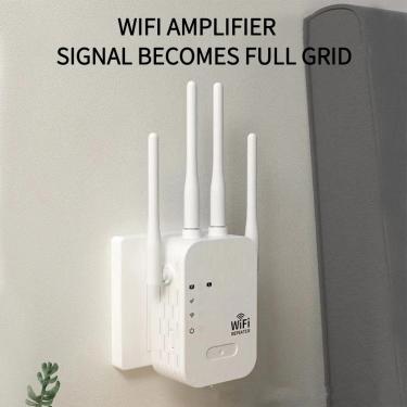 Imagem de Repetidor WiFi sem fio  amplificador de rede de banda dupla  sinal de longo alcance  roteador WiFi