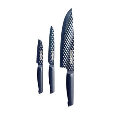 Imagem de Blue Diamond Cookware Conjunto de facas antiaderentes Sharp Stone, 3 peças