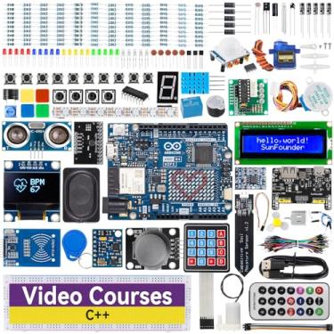 Imagem de SunFounder Elite Explorer Kit avec Arduino Uno R4 WiFi, Bluetooth IoT ESP32 IIC LCD1602 OLED Servo Relais MPU6050 Moteur pas à pas Kit de démarrage Tutoriels en ligne Convient aux débutants à partirQ