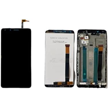 Imagem de SHOWGOOD 15.2 cm para alcatel Pop 4 6 ot7070 Sensor de vidro digitalizador de tela sensível ao toque + tela LCD para pop4 6.0 7070 (preto com moldura)