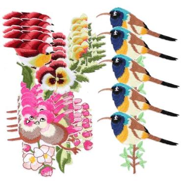 Imagem de Tofficu 15 Peças Remendos De Roupas Em Forma De Pássaro Remendos De Mochila Remendos De Ferro Para Roupas Remendos Bordados De Pássaros Adoráveis ​​Decorações De Roupas Acessórios De