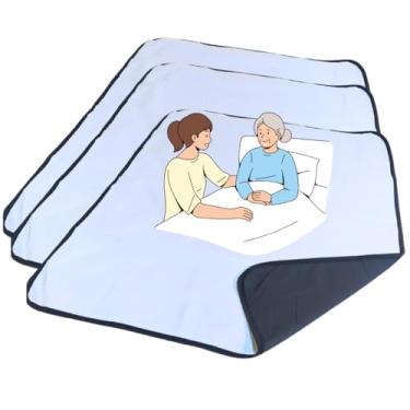 Imagem de Protetor Para Incontinência Urinária. Com Dupla Camada Absorvente e uma Impermeável. Kit com 3 ou Unitário. Tam 100x70cm (3, branco)