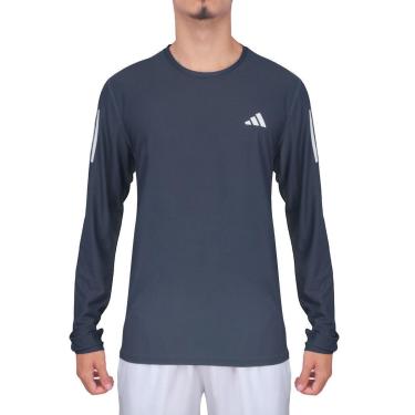 Imagem de Camiseta Adidas Manga Longa Own The Run Azul-Masculino