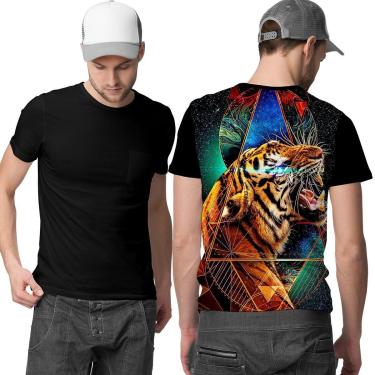 Imagem de Camiseta Stompy The Angry Tiger Animal Costas - P-Masculino