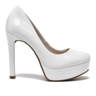 Imagem de Sapato Peep Toe Feminino Via Marte Branco 22-13201-Feminino