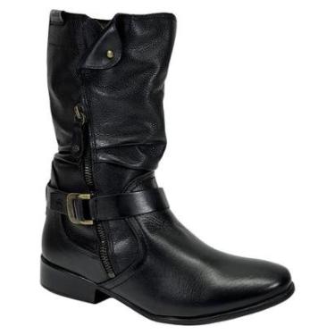 Imagem de Bota Perlatto Rugas Comitiva Cano Médio COM482 Preto-Feminino