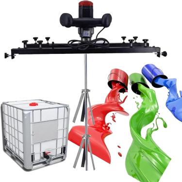 Imagem de Agitador de tambor de barril comercial, máquina misturadora de tanque IBC elétrica de 3000 W, misturador de tinta IBC, hélice dobrável, para agitador de dissolvente de tinta, alcance telescó