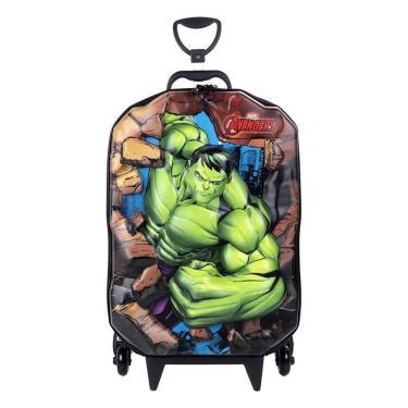 Imagem de Mala Infantil MaxToy Com Carrinho Hulk Verde-Unissex