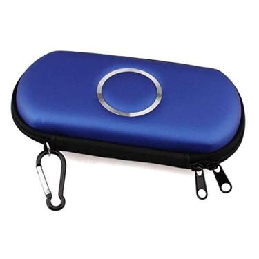 Imagem de Capa de transporte ELIATER PSP Bolsa de viagem portátil Bolsa de zíper compatível com console de jogos Sony PSP 1000 2000 3000, Azul