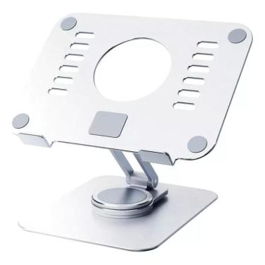 Imagem de Suporte Giratório 360 De Alumínio Pra Tablet Prateado