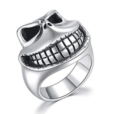 Imagem de Anel de sapo moderno Tartarugas Ninja Mutantes Estranhas Rosto Sorridente Anel Masculino Tendência Hip-Hop Anel de Aço Titânio, EUA 7 (chapéu 7), Metal, us men's 7 (hat 7), Metal