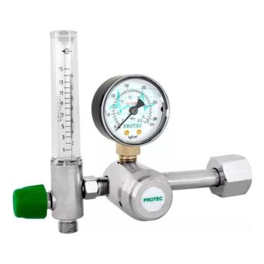 Imagem de Valvula Redutora Pressão C Fluxomometro P/cilindros Oxigênio