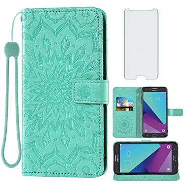 Imagem de Capa de telefone para Samsung Galaxy J7 Prime 2017 J 7 Skypro Sky Pro J7V V S727VL carteira com protetor de tela de vidro temperado capa flip couro suporte para cartão celular Glaxay Halo 7J Perx