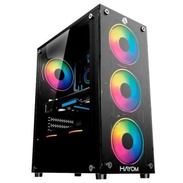 Imagem de Gabinete Gamer Hayom, RGB, ATX, Lateral e Frontal em Vidro Temperado, 