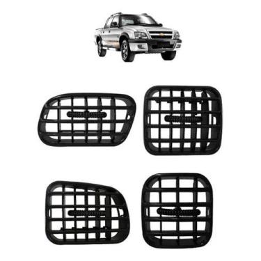 Imagem de Kit Difusor Ar Central S10 Blazer Central Lateral Preto - Clauplast