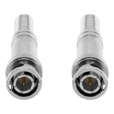 Imagem de Conector Plug Adaptador Bnc Mola Conex 1000 Intelbras 2 Unidades Cftv 