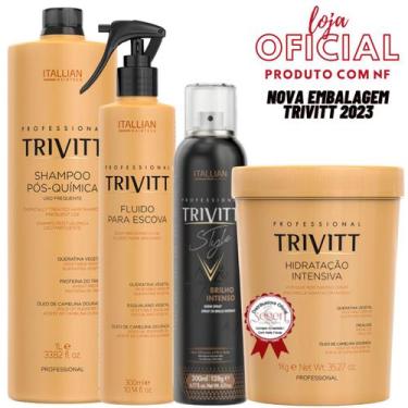 Imagem de Trivitt - Shampoo 1L + Hidratação 1Kg + Fluido para Escova + Brilho In