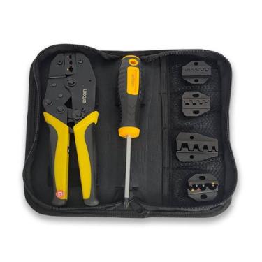 Imagem de Kit Jogo Alicate Multifunções Crimpagem Terminal Fios Cabos Ilhós E Ch