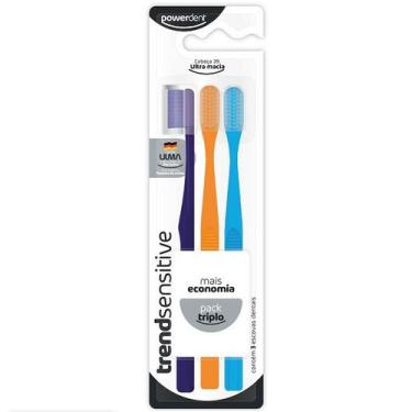 Imagem de Escova Dental Sensitive PACK Triplo - Powerdent, Rx, La, Az