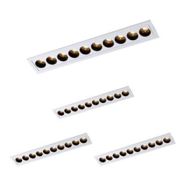Imagem de 4 Spots de Embutir Nordecor Powerus LED 20W Bivolt  Branco 3000K Luz A