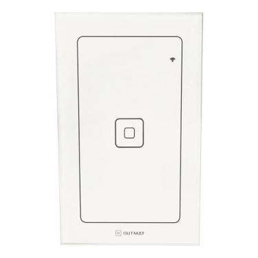 Imagem de Interruptor Inteligente Outmat Touch Wi-Fi 4X2 1 Botão, Branco