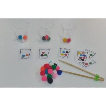 Imagem de Jogo Brinquedo Pedagógico Coordenação Motora Percepção Cores - Jolulu