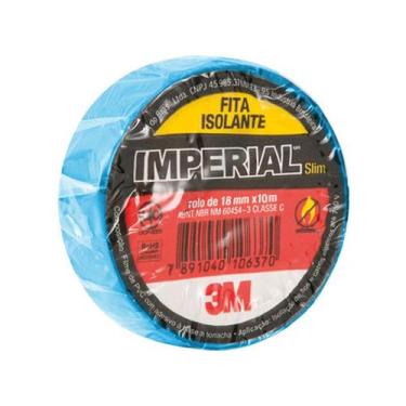 Imagem de Fita Isolante Imperial Cores Azul 18mmx10m Pacote 10 Un - 3M, 10