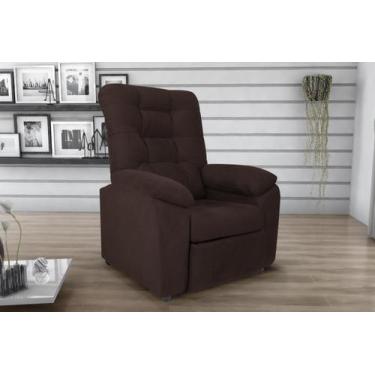 Imagem de Poltrona Reclinável MX61 Onix Suede Marrom B 256 - Matrix - LM DECOR