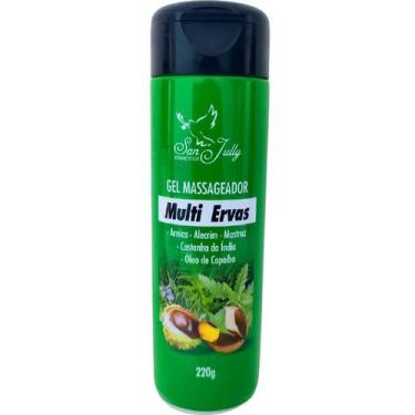 Imagem de Gel Massageador Multi Ervas 220g  Arnica Alecrim Copaíba - San Jully