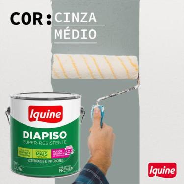 Imagem de Tinta Acrílica Iquine Dia Piso 3,6l Cores , Cinza Médio