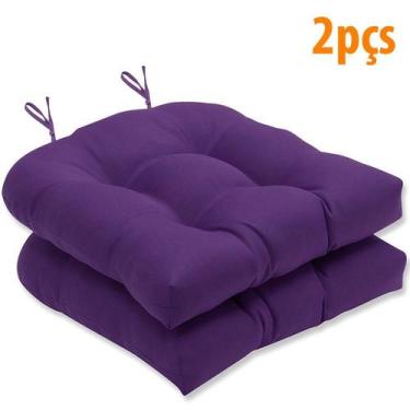 Imagem de Almofada Para Cadeira Futton Solid 40x40cm - 2pçs - FASTLAR, *Lilás es