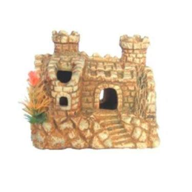 Imagem de Decoração Trema Para Aquários Castelho Marrom Envelhecido