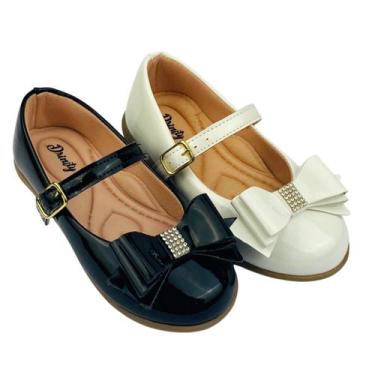 Imagem de Kit Com 2 Pares Sapatilha Infantil Menina Boneca Verniz Confortável SP